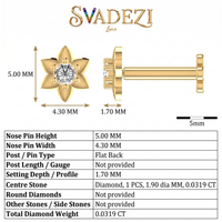 Sparkling Cascade Diamond Nose Pin by SVADEZI