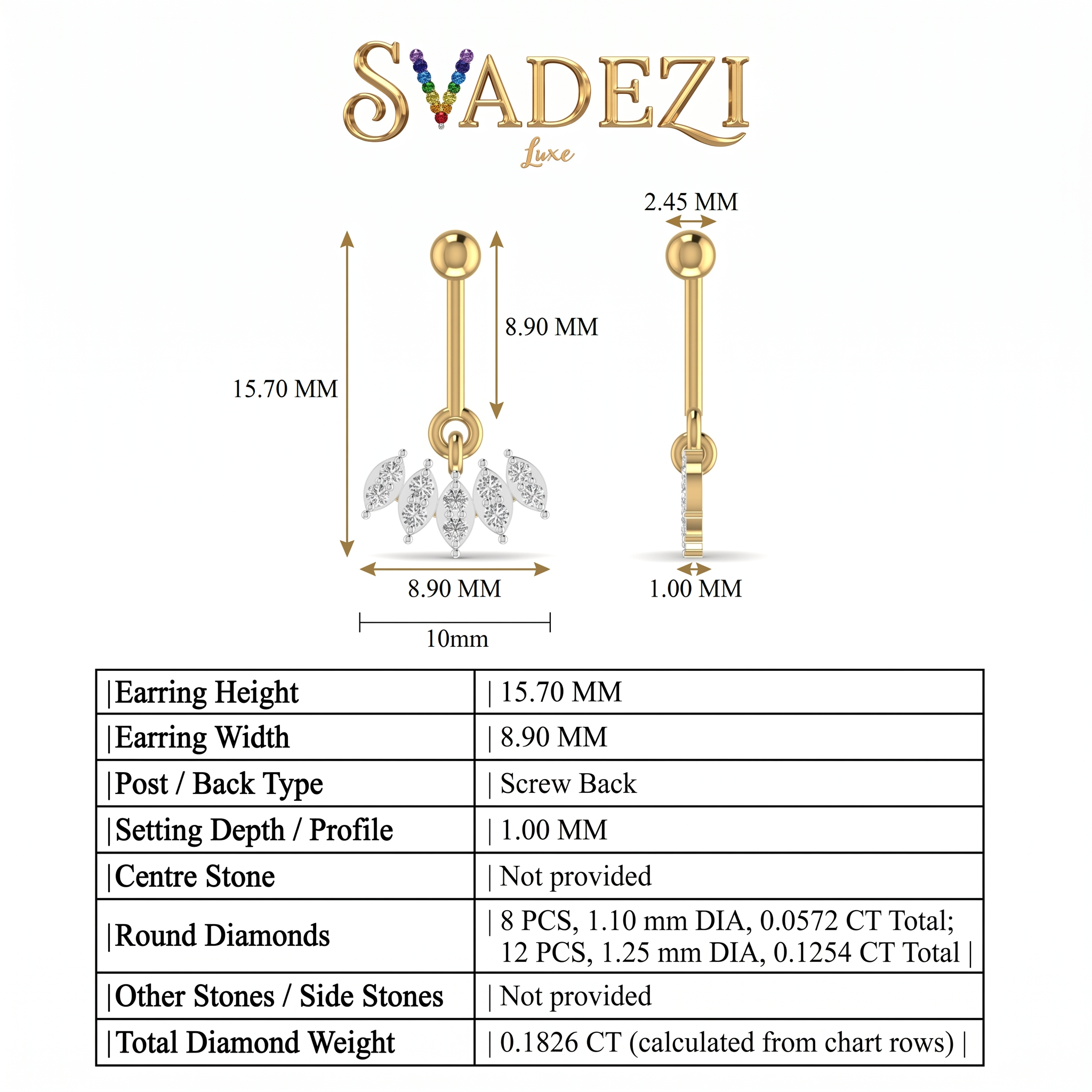 Solstice Ode Diamond Earrings by SVADEZI