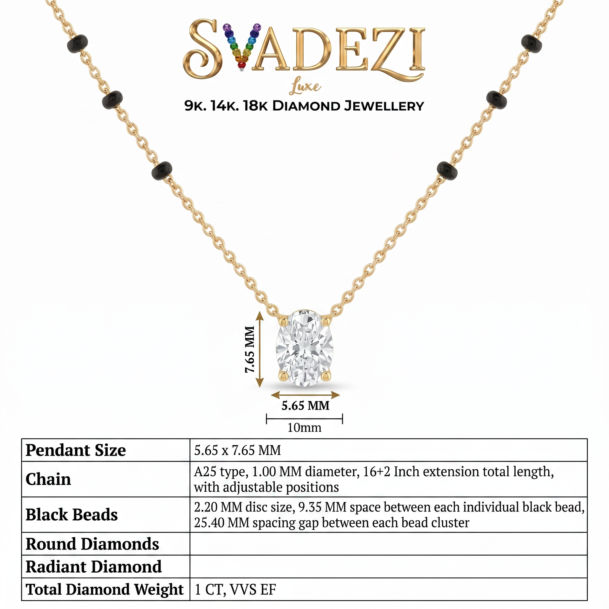 Imperial Embrace Diamond Mangalsutra by SVADEZI