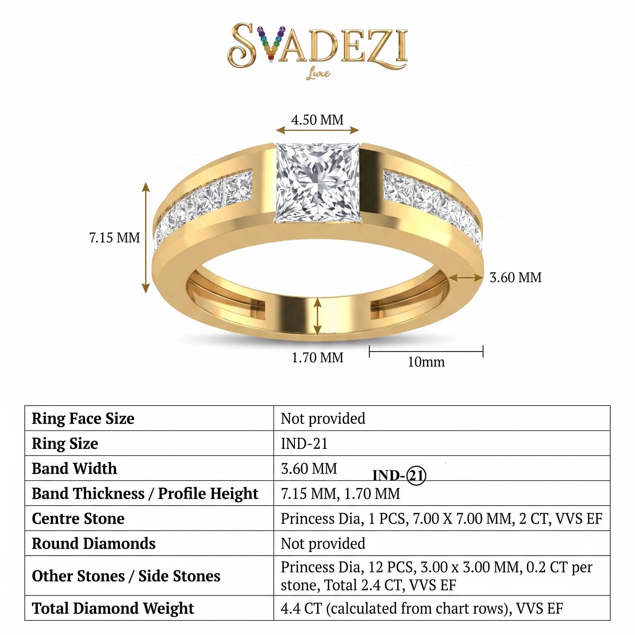 Whispering Bliss Men's Diamond Ring by SVADEZI
