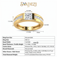 Whispering Bliss Men's Diamond Ring by SVADEZI