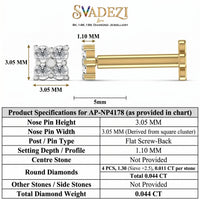 Enchanted Melody Diamond Nose Pin by SVADEZI