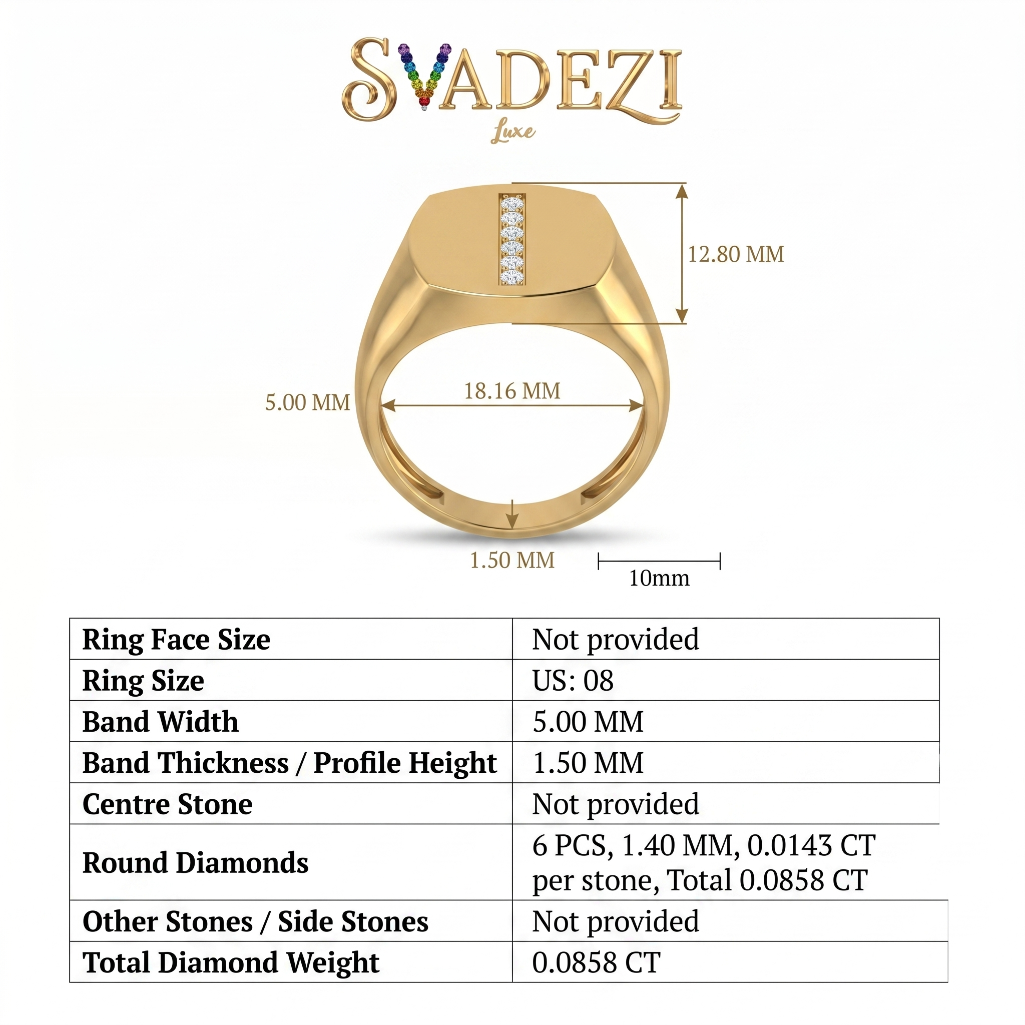 Glowing Star Men's Diamond Ring by SVADEZI