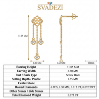 Regal Sonata Diamond Earrings by SVADEZI