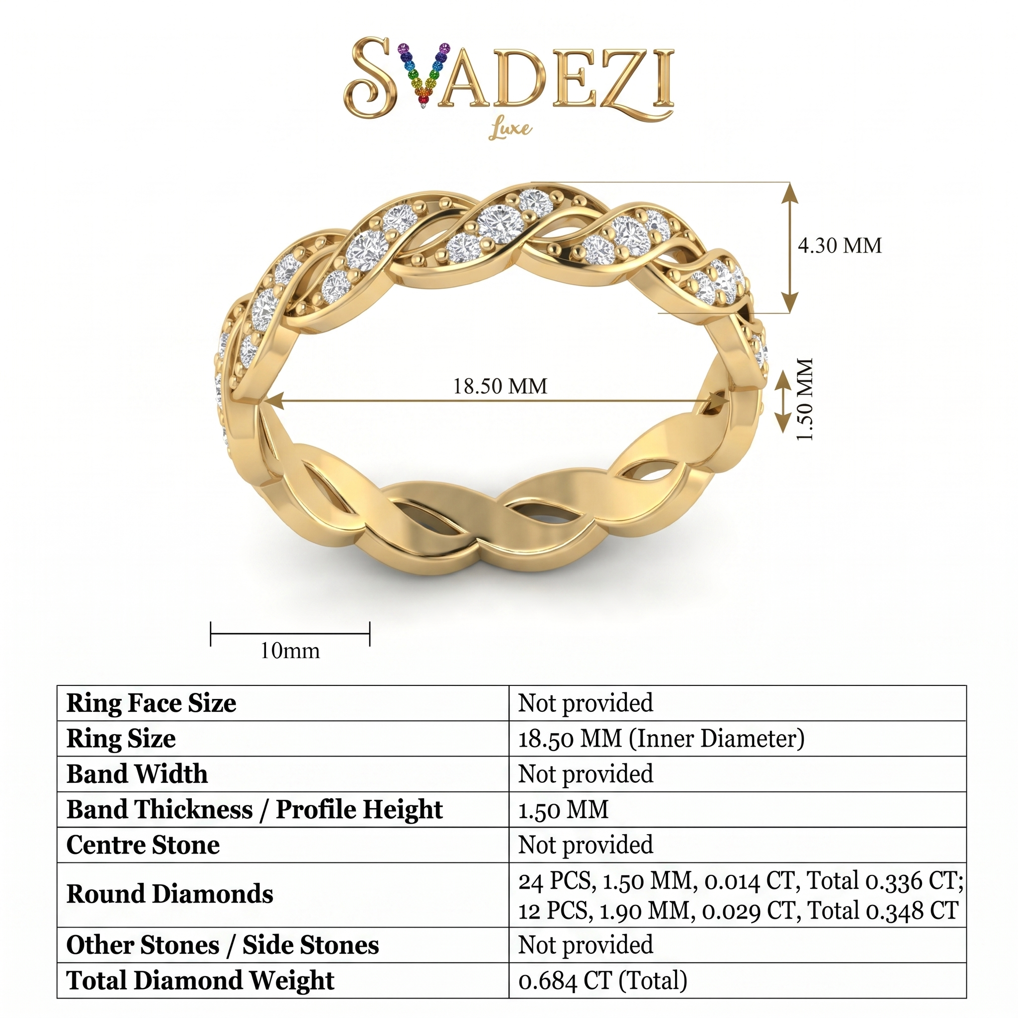 Radiant Symphony Diamond Ring by SVADEZI