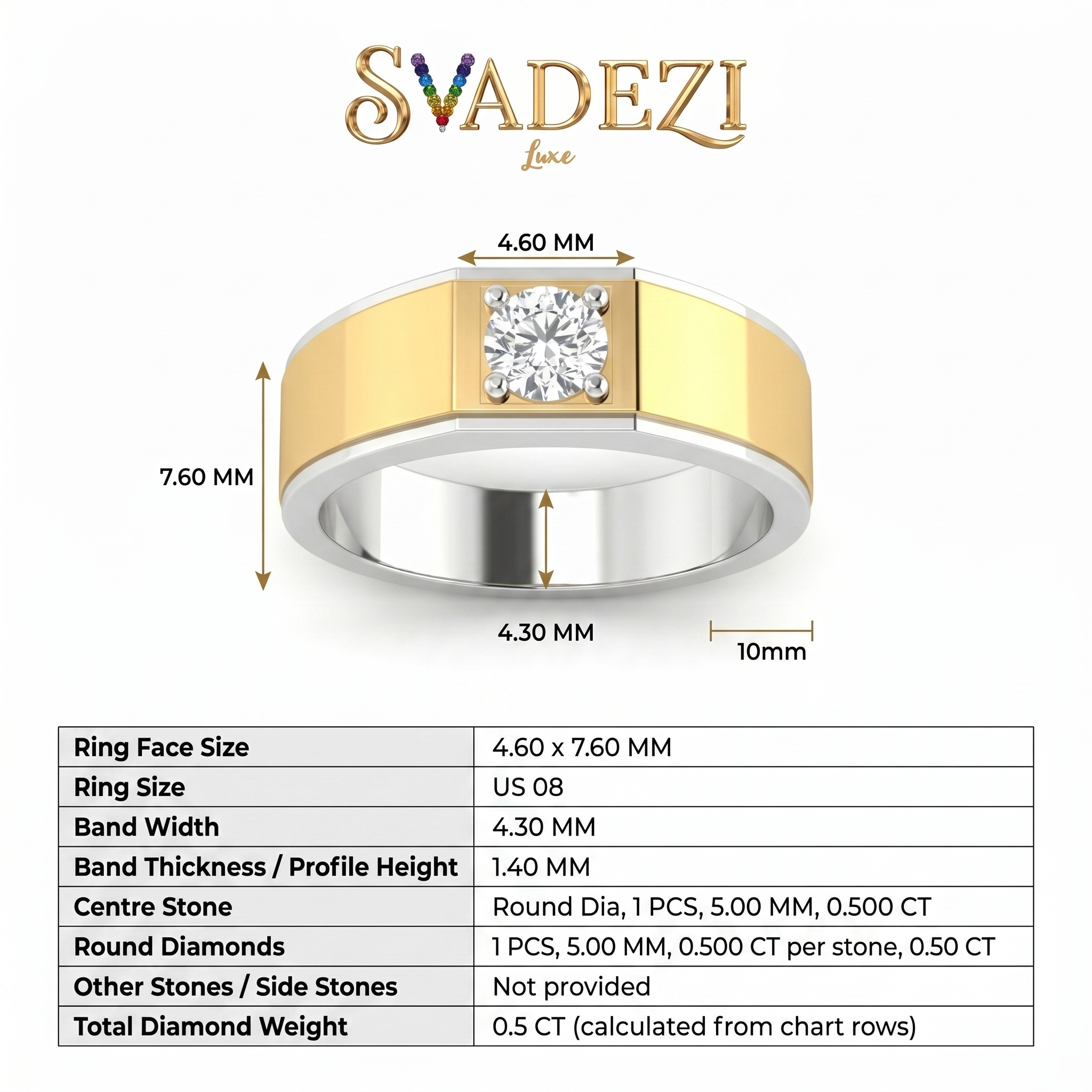 Opulent Glow Men's Diamond Ring by SVADEZI