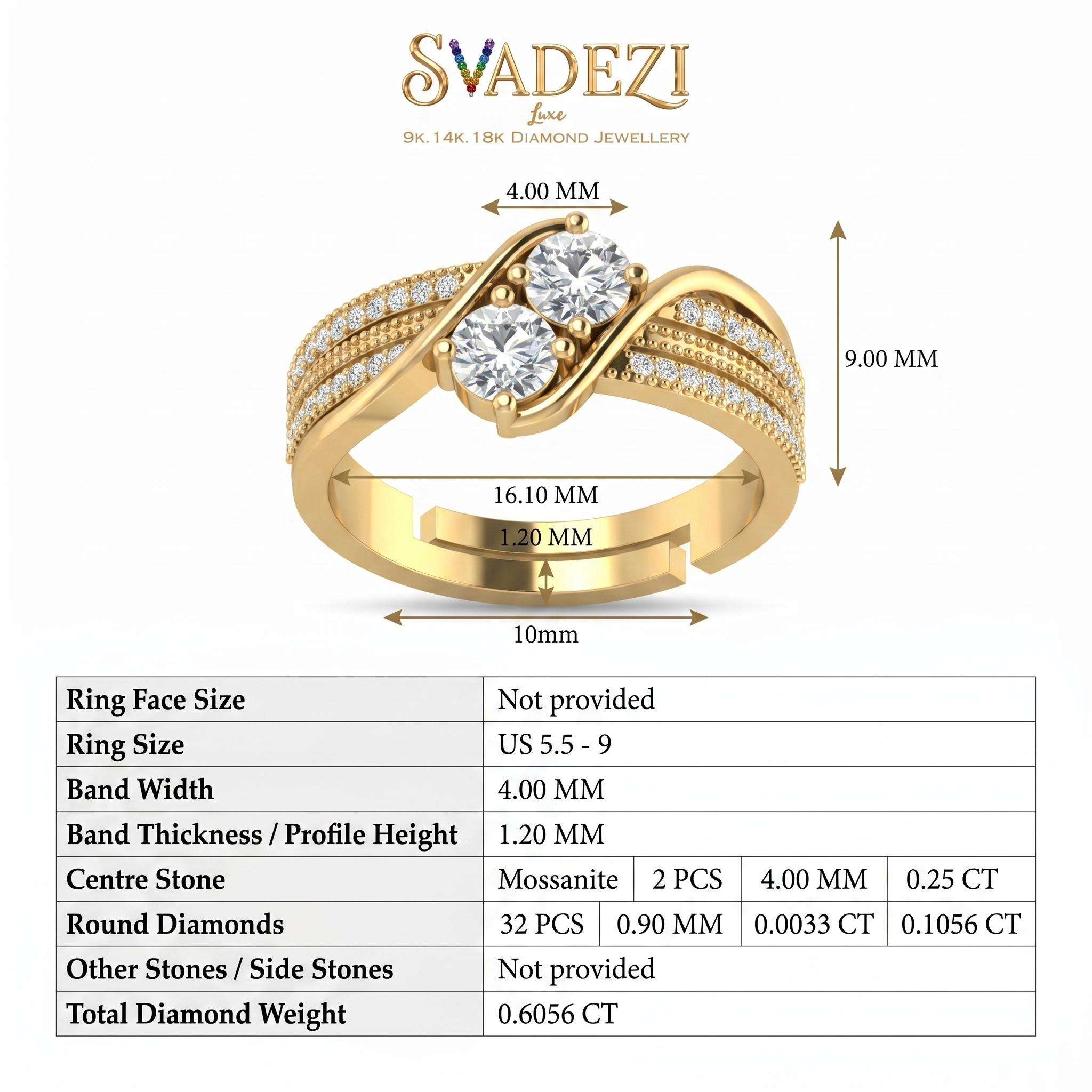 Cascading Petal Diamond Ring by SVADEZI