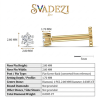 Enchanted Heritage Diamond Nose Pin by SVADEZI