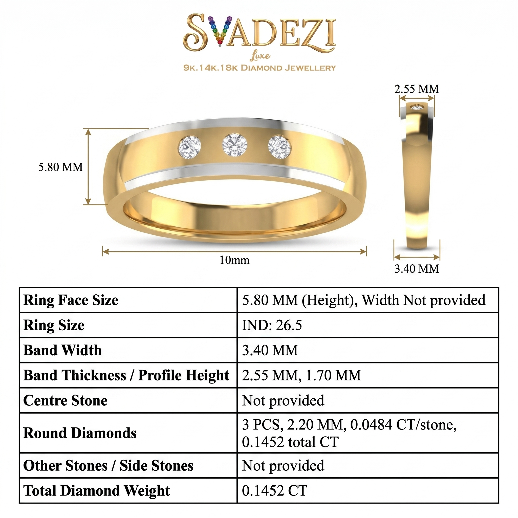 Glistening Petal Men's Diamond Ring by SVADEZI