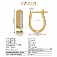 Gilded Legacy Diamond Earrings by SVADEZI