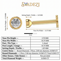 Divine Memory Diamond Nose Pin by SVADEZI
