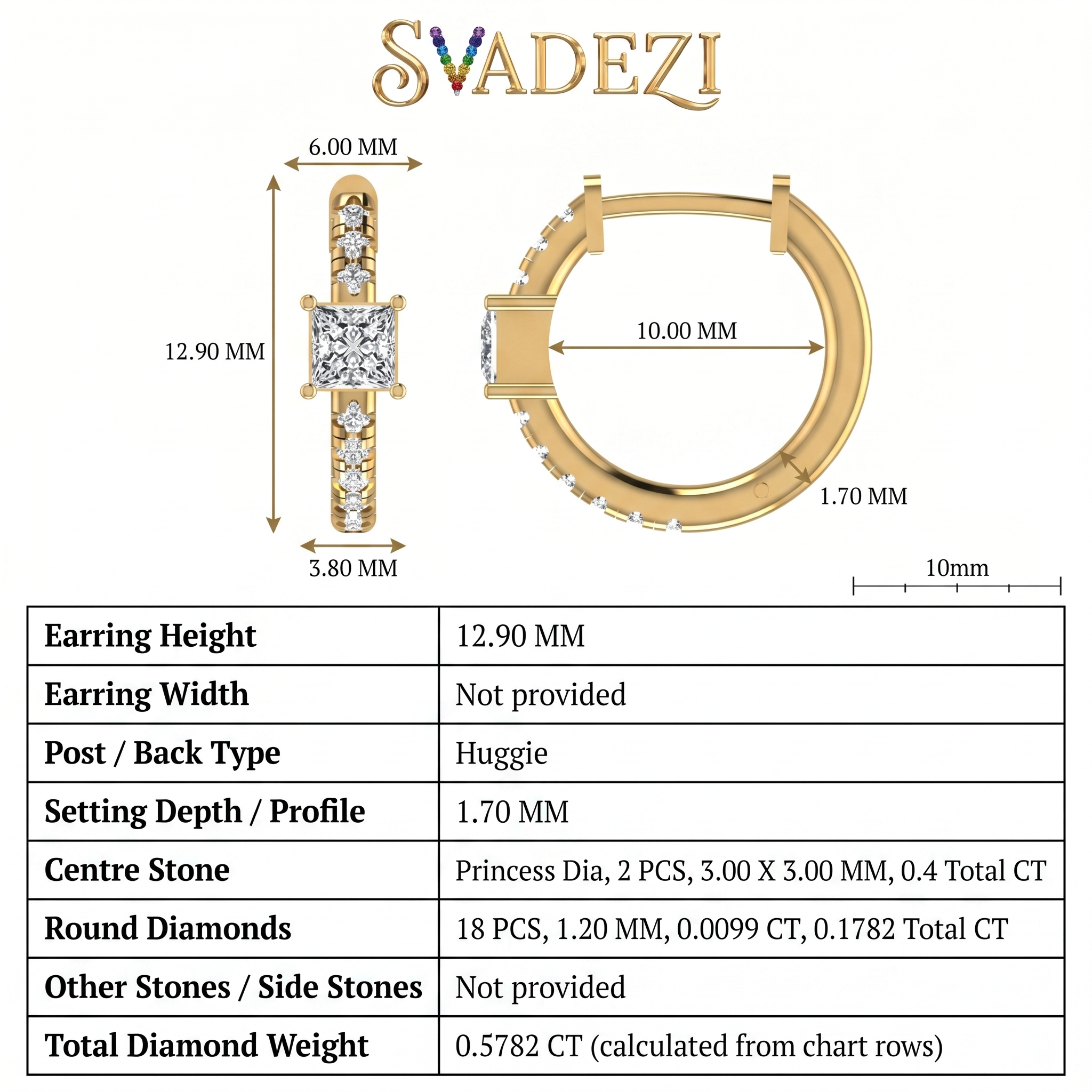 Sovereign Sonata Diamond Earrings by SVADEZI