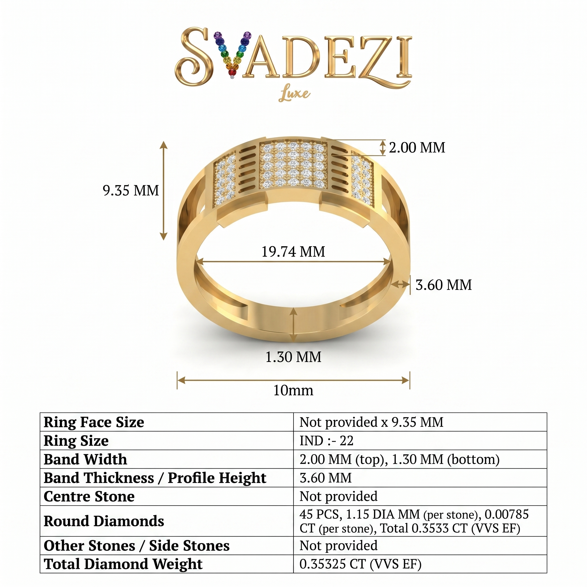 Majestic Allure Diamond Ring by SVADEZI