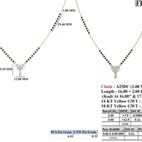 Ornate Cascade Diamond Mangalsutra by SVADEZI