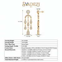 Gilded Lustre Diamond Earrings by SVADEZI