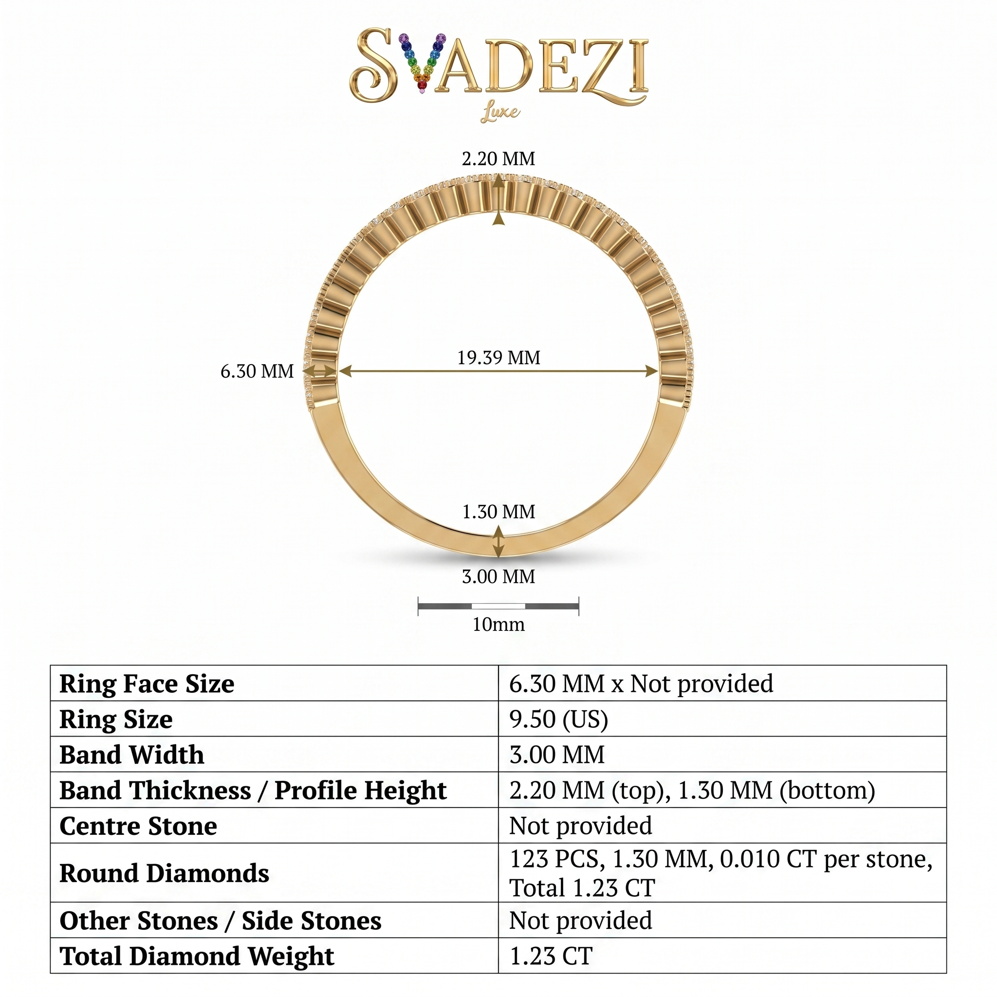 Opulent Halo Diamond Ring by SVADEZI