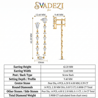 Glowing Reverie Diamond Earrings by SVADEZI