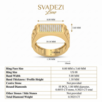 Sparkling Embrace Men's Diamond Ring by SVADEZI