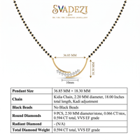 Sparkling Bliss Diamond Mangalsutra by SVADEZI