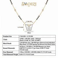 Enthroned Sonnet Diamond Mangalsutra by SVADEZI