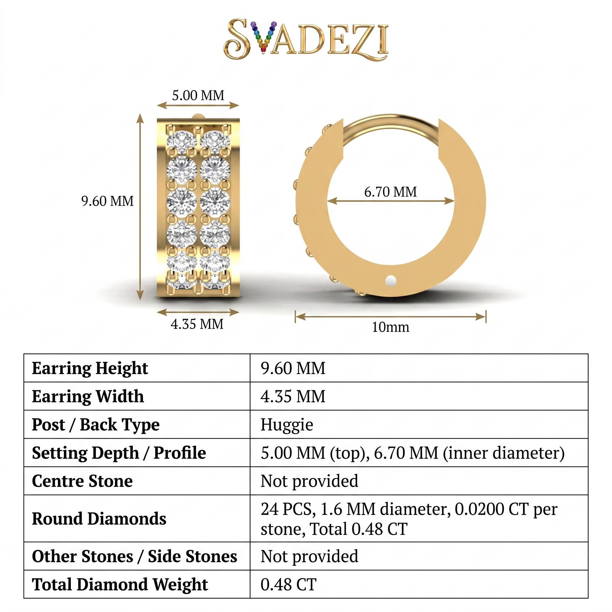 Glowing Ode Diamond Earrings by SVADEZI