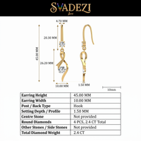 Cascading Radiance Diamond Earrings by SVADEZI