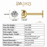 Cascading Aura Diamond Nose Pin by SVADEZI