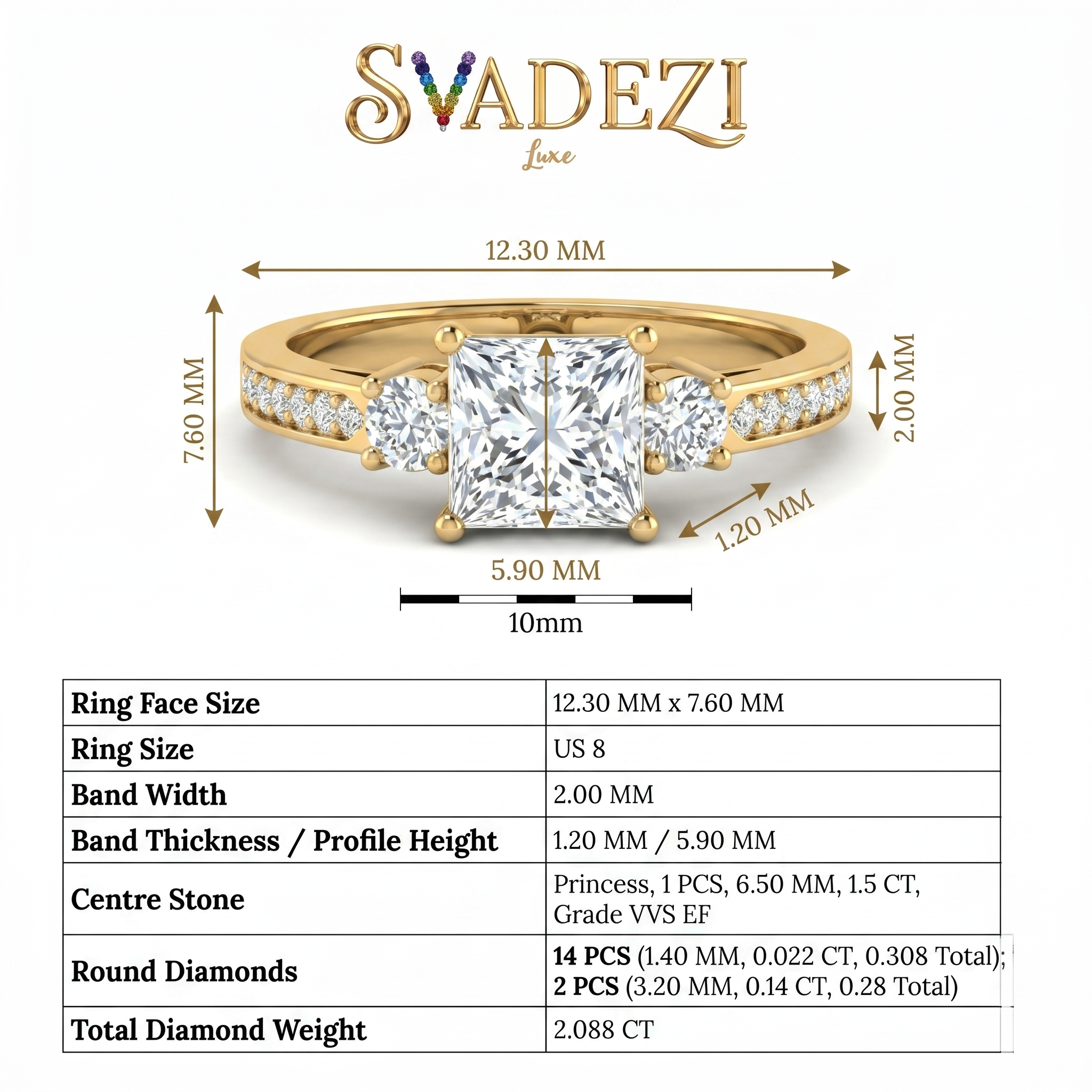 Aureate Harmony Diamond Ring by SVADEZI