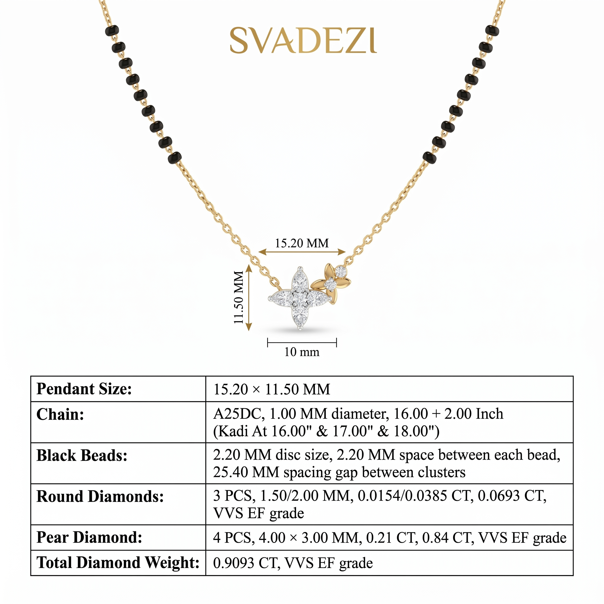 Ethereal Elegance Diamond Mangalsutra by SVADEZI