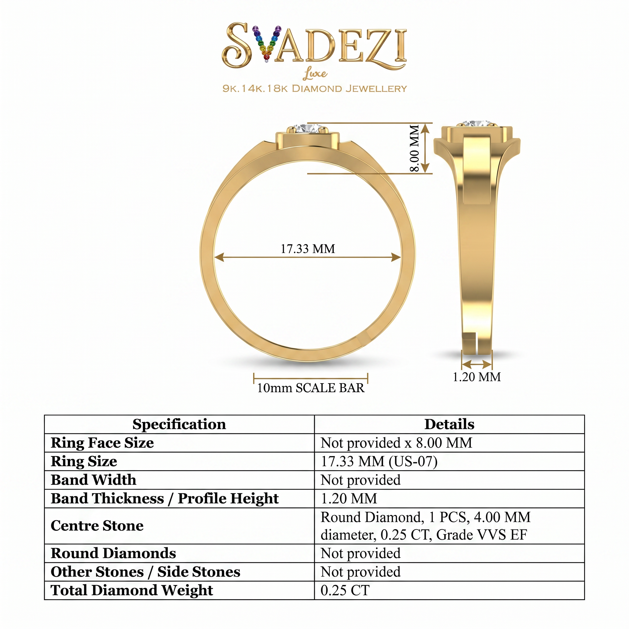 Sovereign Embrace Men's Diamond Ring by SVADEZI