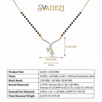 Sovereign Cascade Diamond Mangalsutra by SVADEZI
