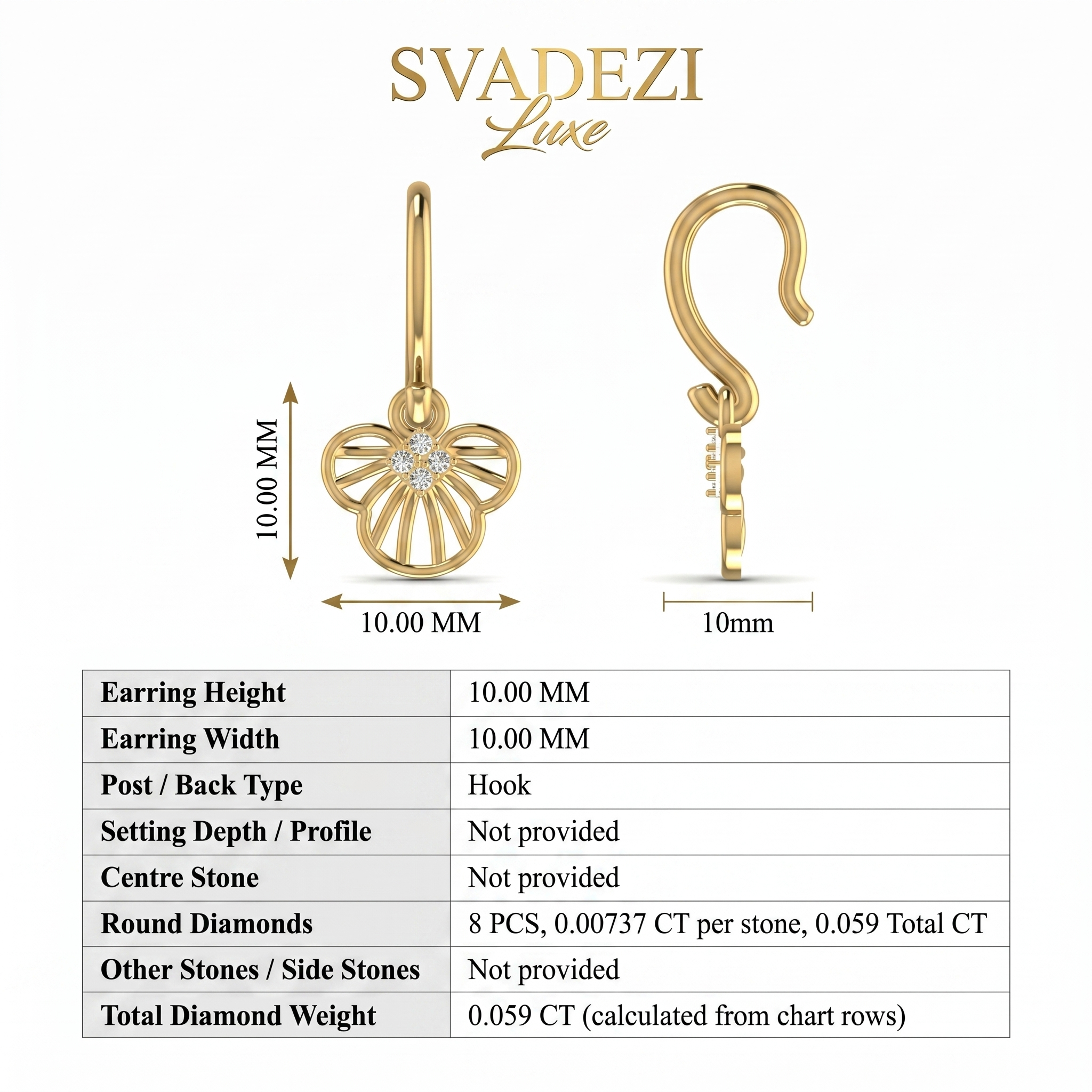 Mystic Elegance Diamond Earrings by SVADEZI