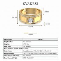 Cascading Star Men's Diamond Ring by SVADEZI