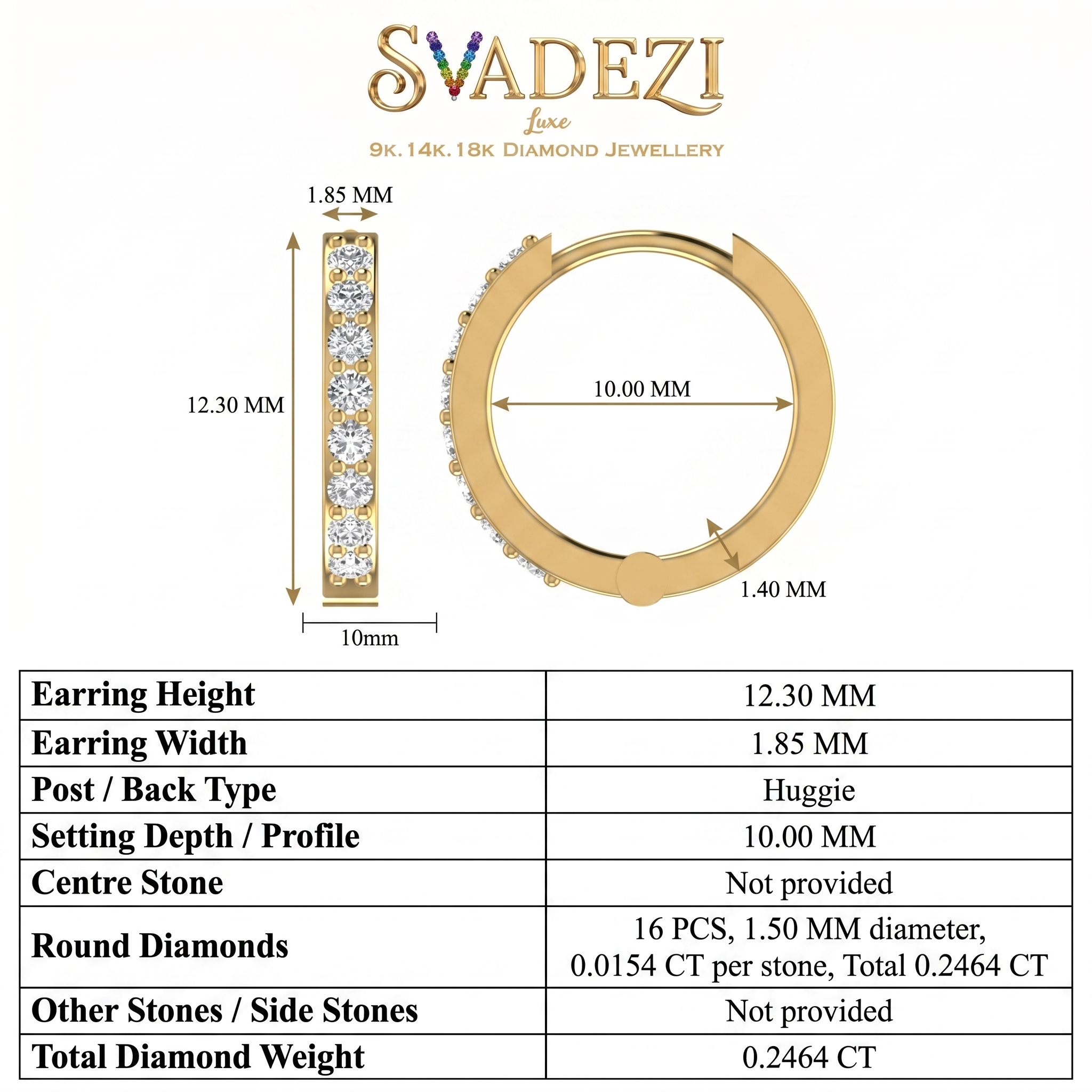 Mystic Embrace Diamond Earrings by SVADEZI