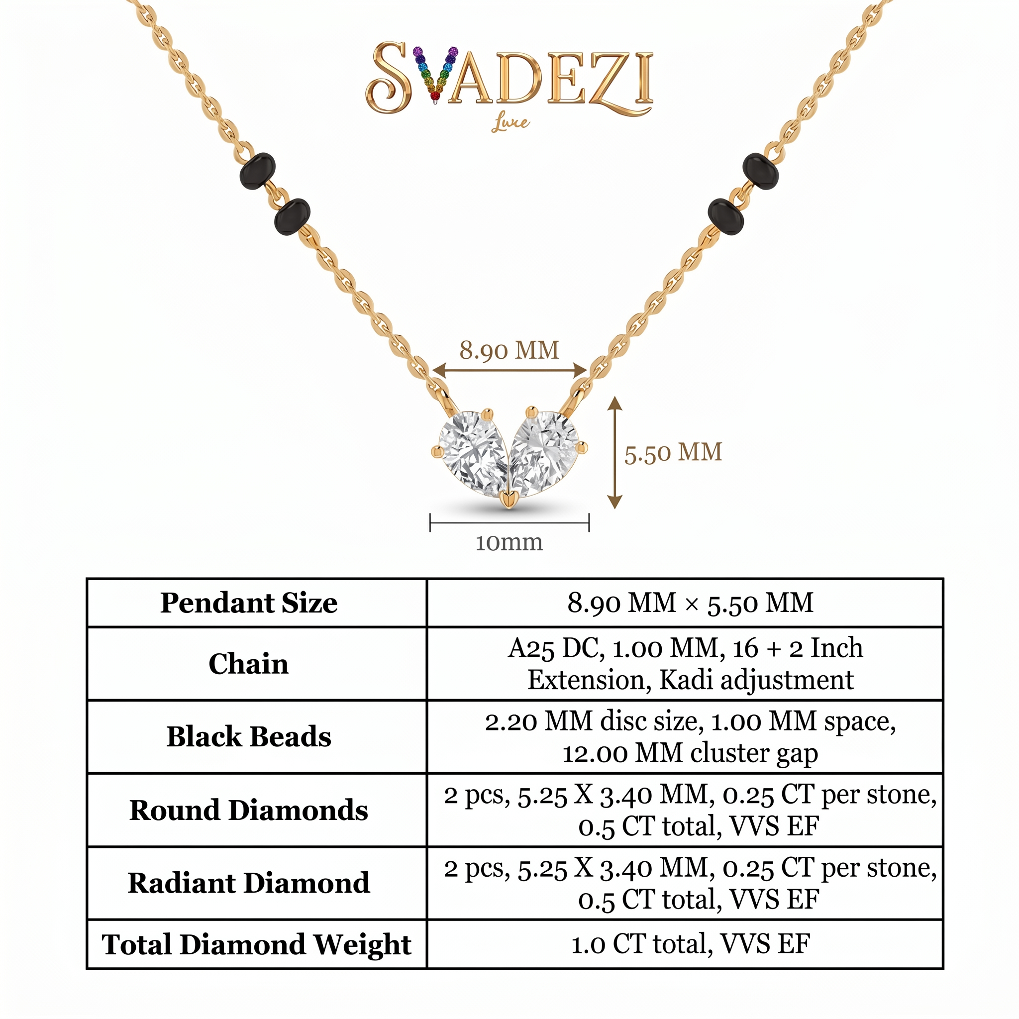 Sovereign Bloom Diamond Mangalsutra by SVADEZI