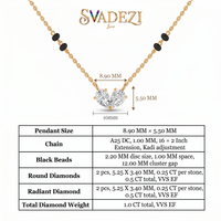 Sovereign Bloom Diamond Mangalsutra by SVADEZI
