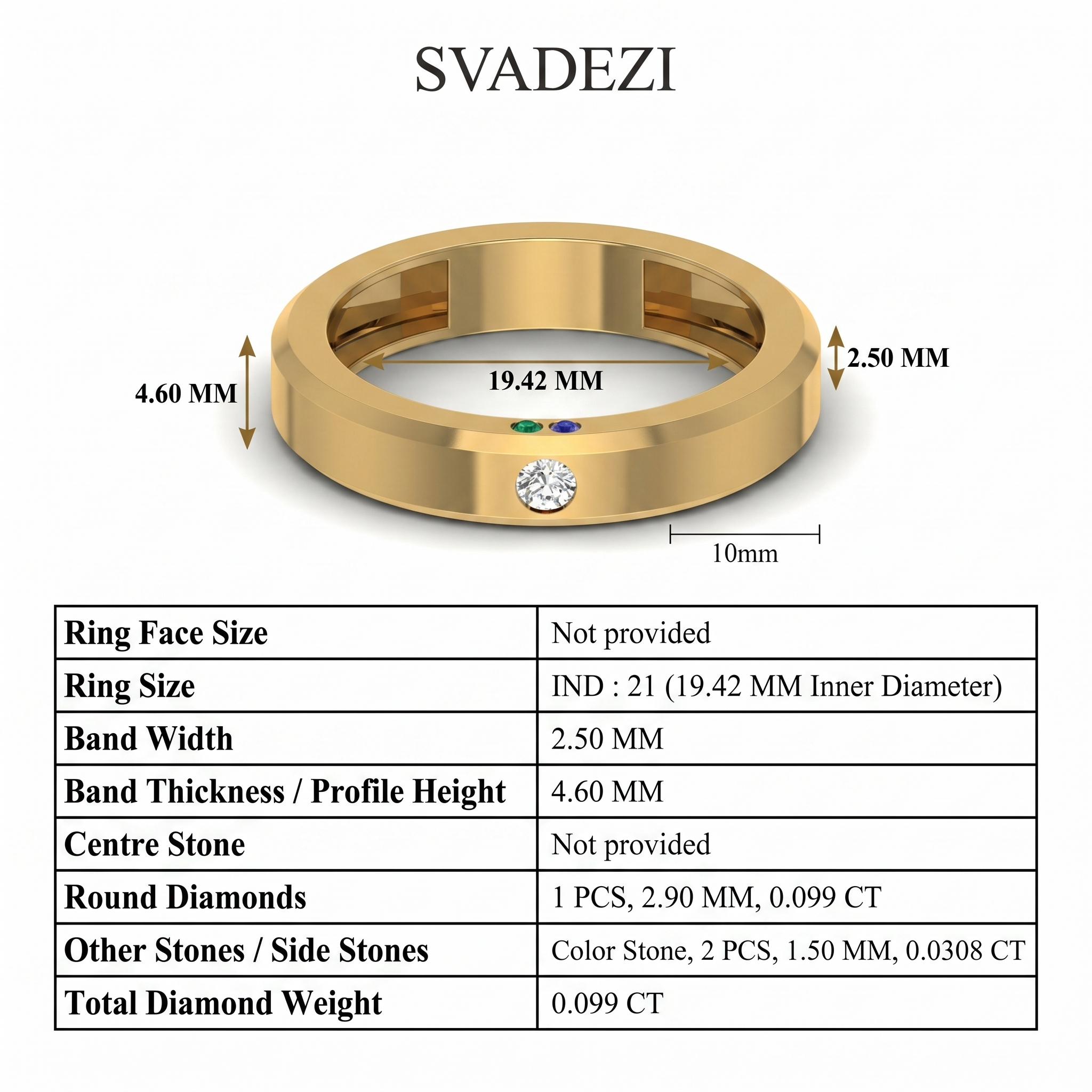 Crowned Cascade Men's Diamond Ring by SVADEZI