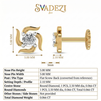 Enchanted Charm Diamond Nose Pin by SVADEZI
