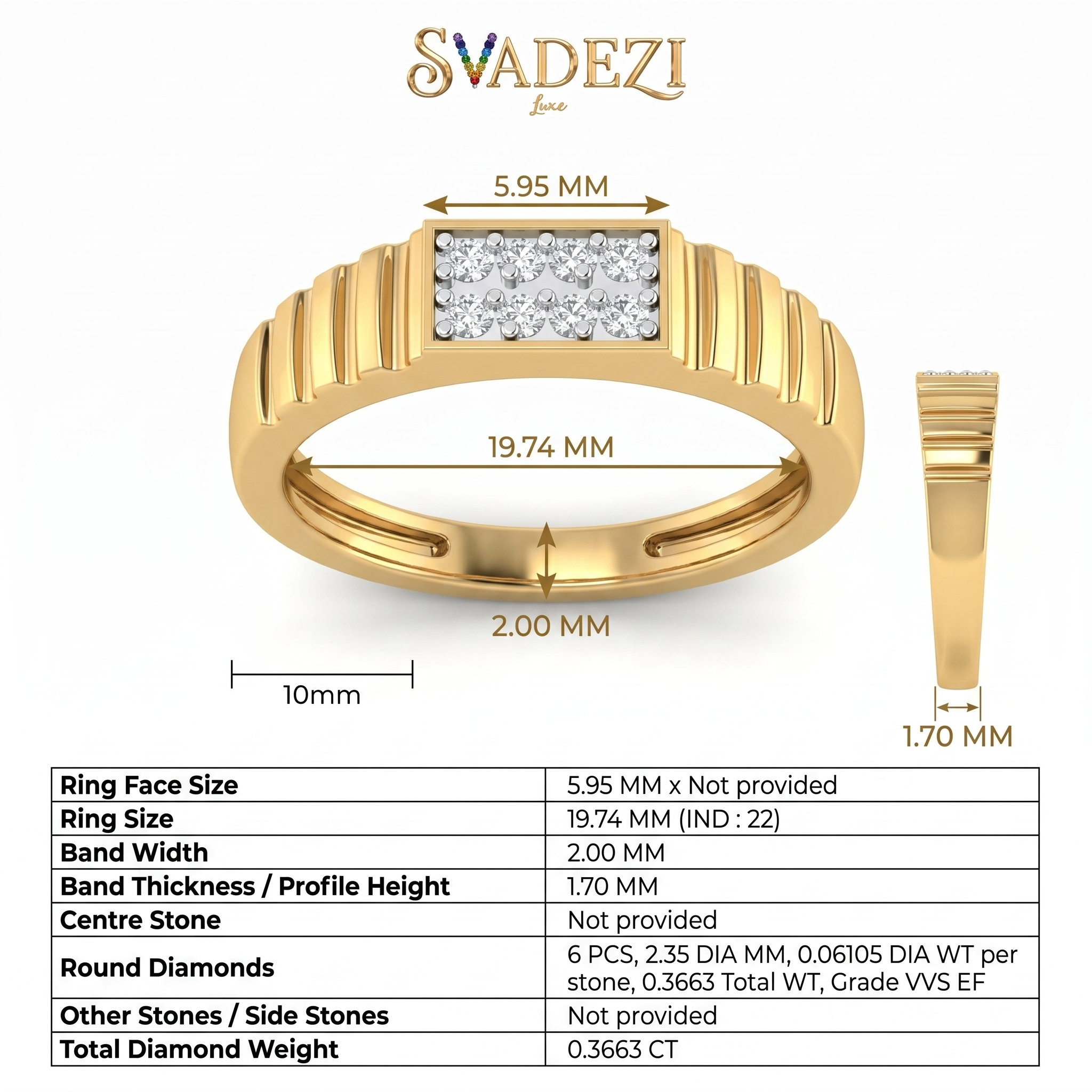 Imperial Halo Men's Diamond Ring by SVADEZI