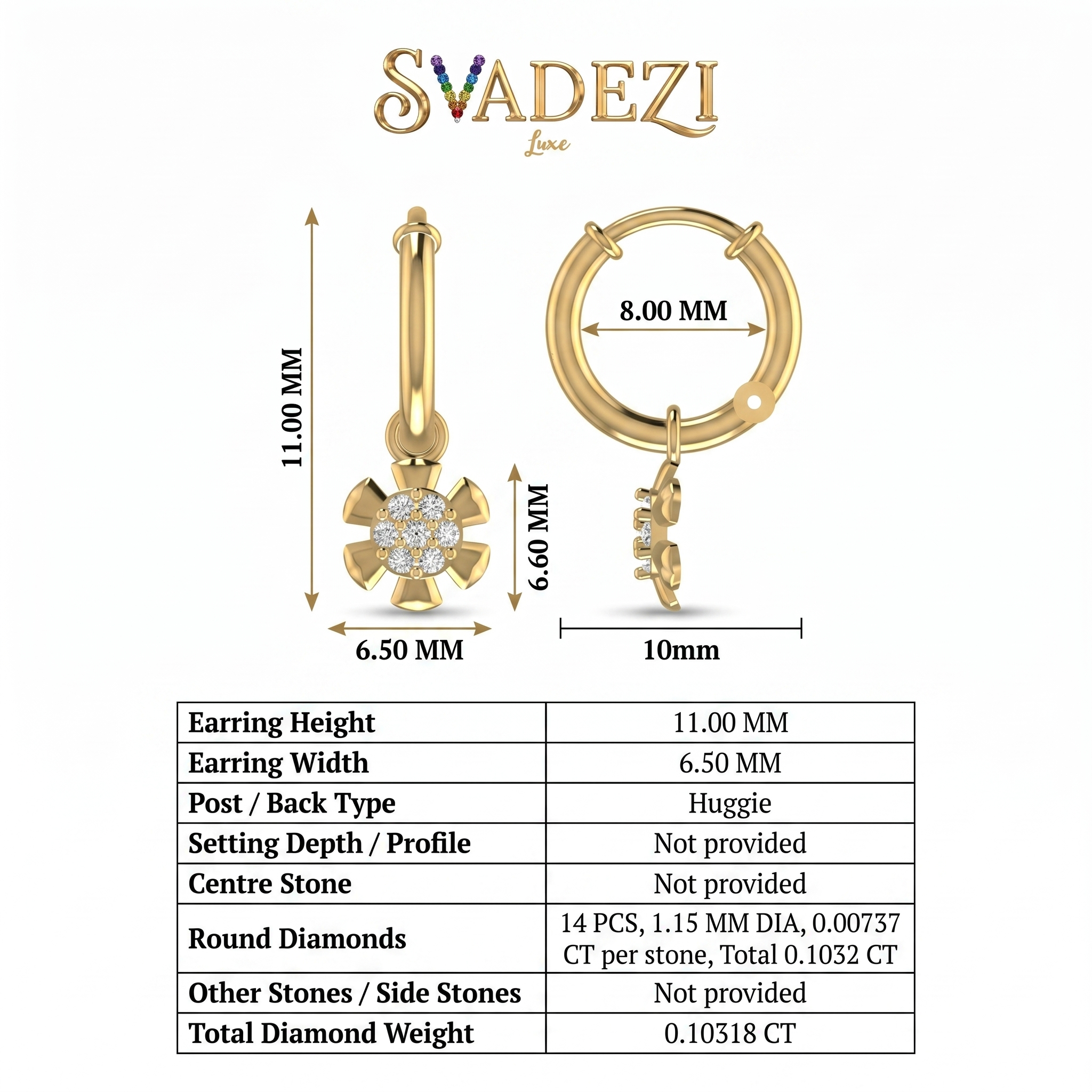 Regal Ode Diamond Earrings by SVADEZI