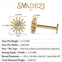 Dawn Beauty Diamond Nose Pin by SVADEZI