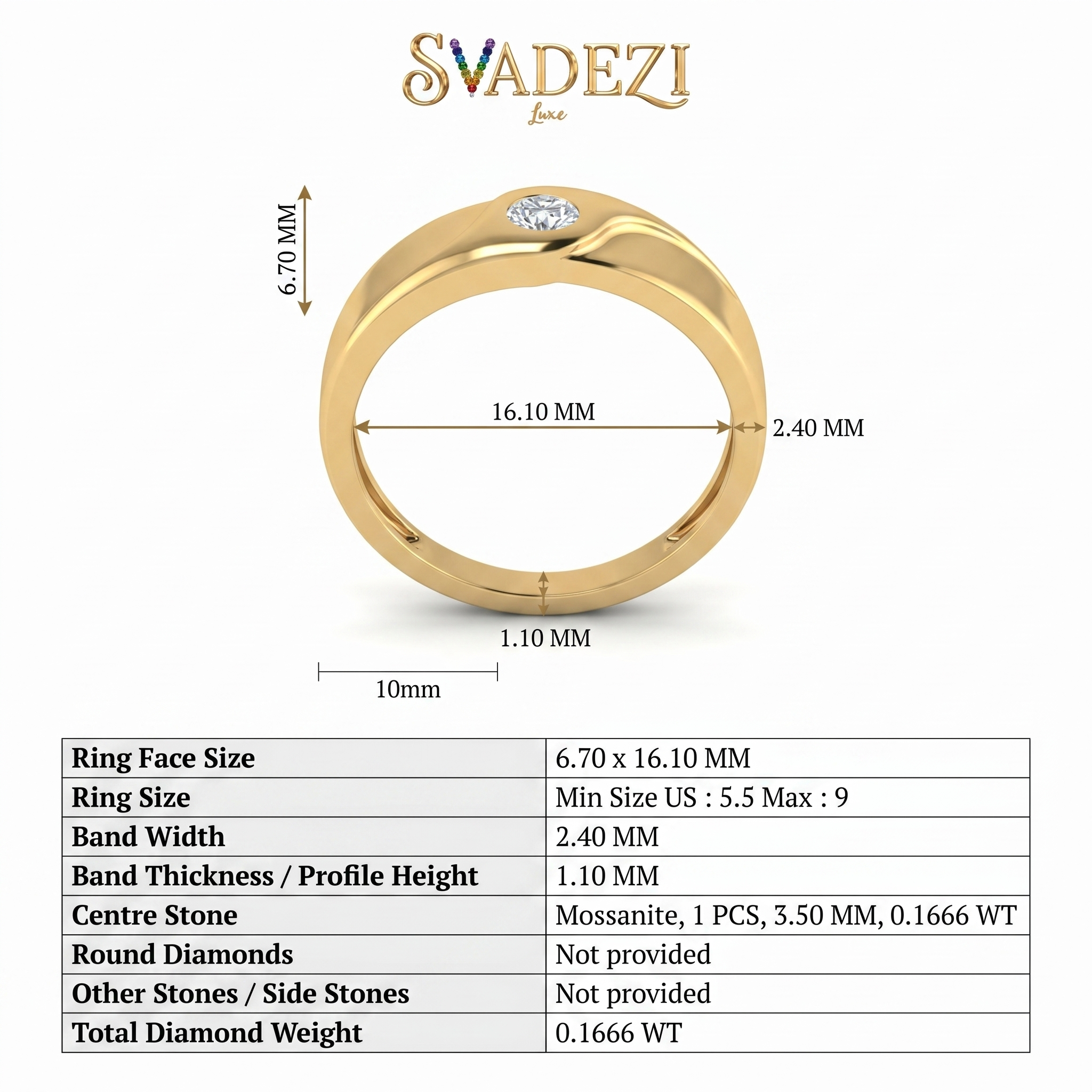 Aureate Allure Diamond Ring by SVADEZI