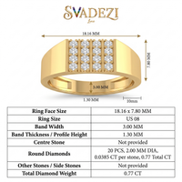 Regal Allure Men's Diamond Ring by SVADEZI