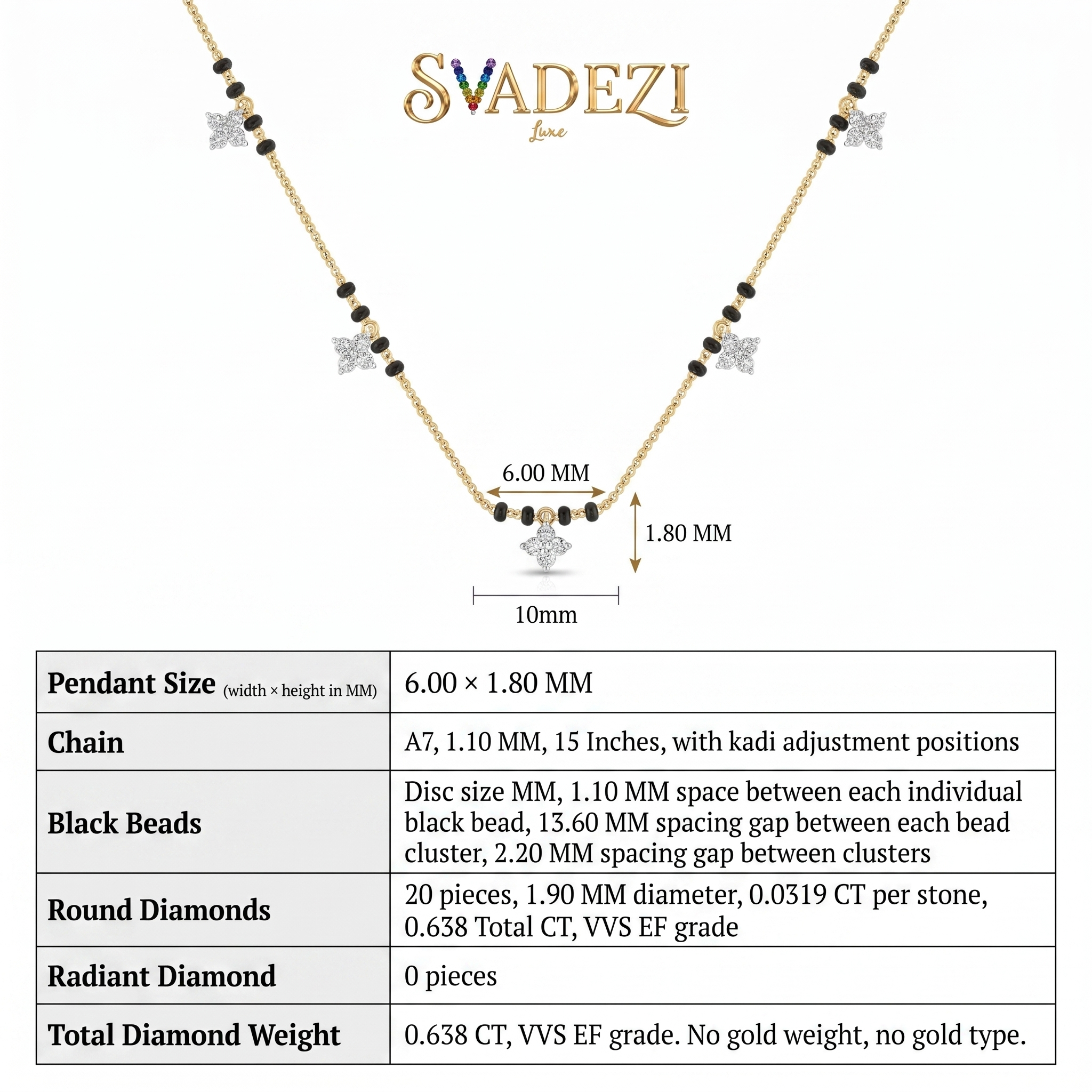 Heavenly Legacy Diamond Mangalsutra by SVADEZI