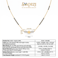 Ornate Embrace Diamond Mangalsutra by SVADEZI