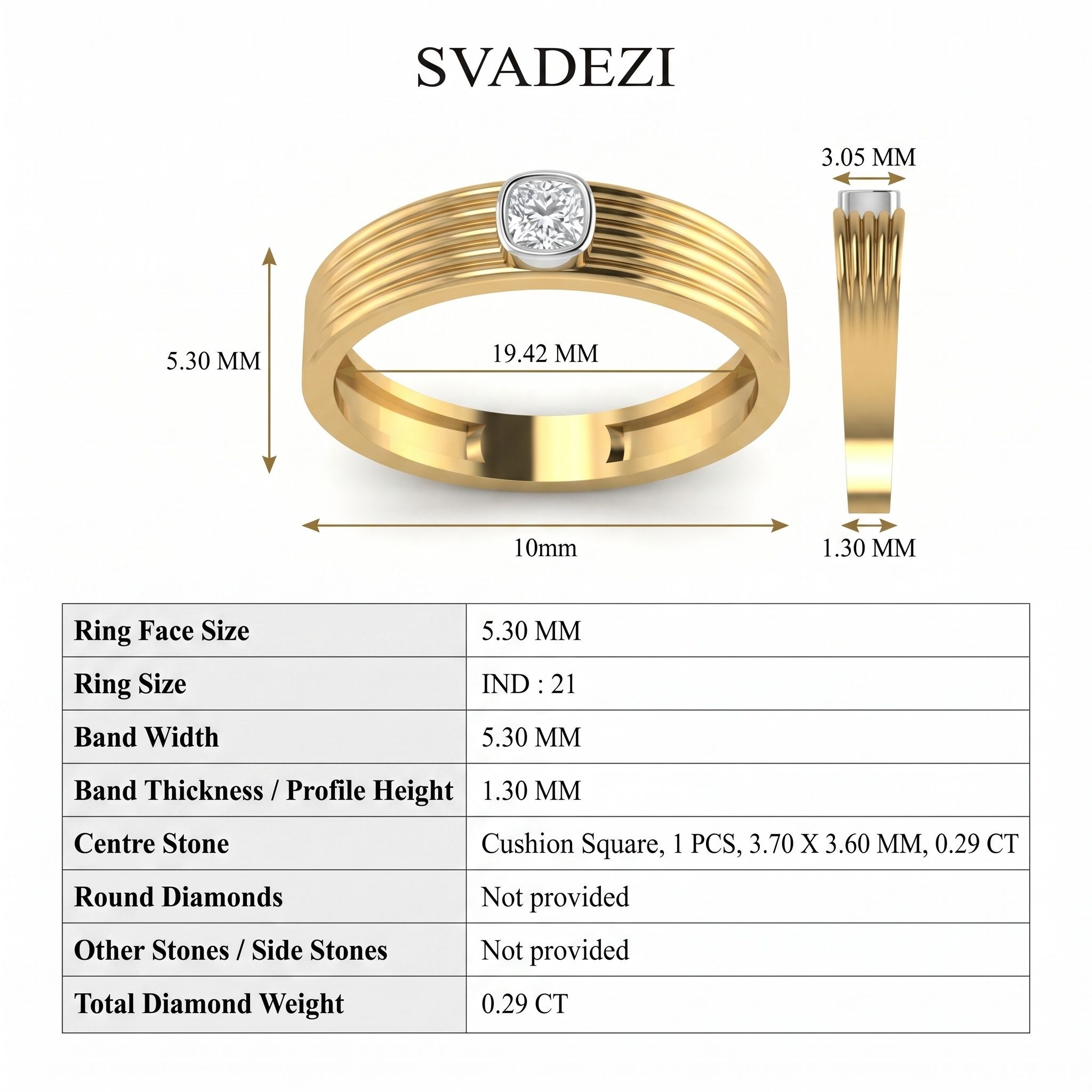 Sovereign Aura Men's Diamond Ring by SVADEZI