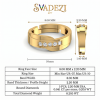 Radiant Embrace Men's Diamond Ring by SVADEZI