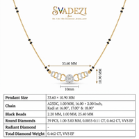 Lustrous Whisper Diamond Mangalsutra by SVADEZI