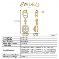 Regal Charm Diamond Earrings by SVADEZI