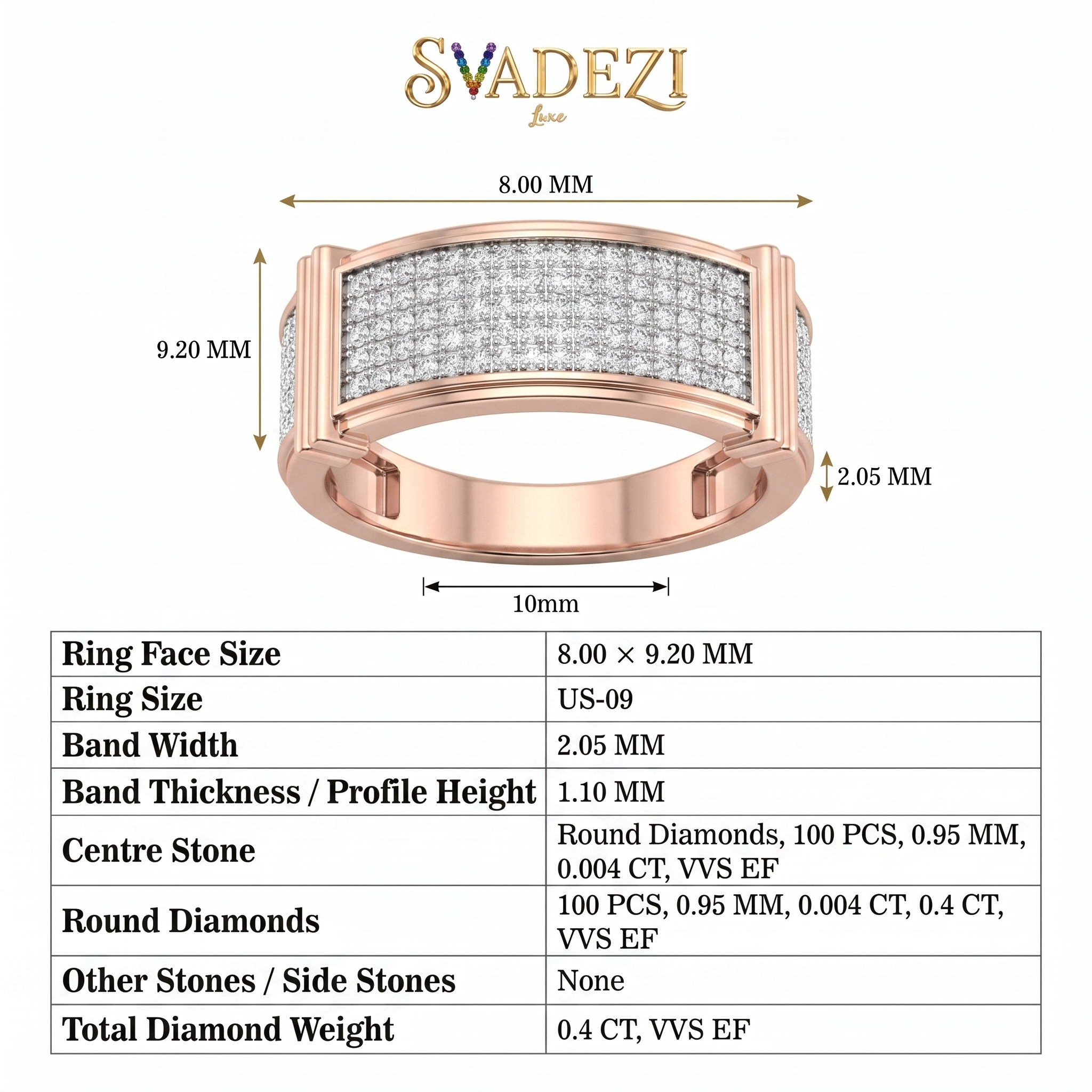 Pristine Allure Diamond Ring by SVADEZI